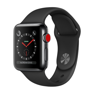 Apple Watch Series 3 Stainless 38mm Black Pristine - WiFi
