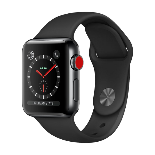 Apple Watch Series 3 Stainless 42mm Black Very Good Cellular - Unlocked